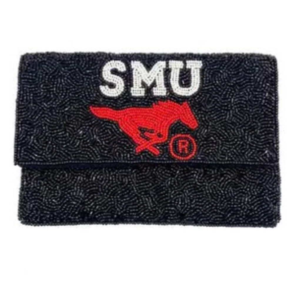 Official Merchandise Southern Methodist University Mustangs Spirit Beaded Clutch